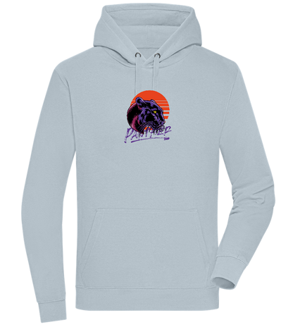 Retro Panther Design - Premium unisex hoodie_CREAMY BLUE_front