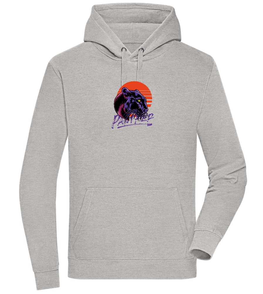 Retro Panther Design - Premium unisex hoodie_ORION GREY II_front