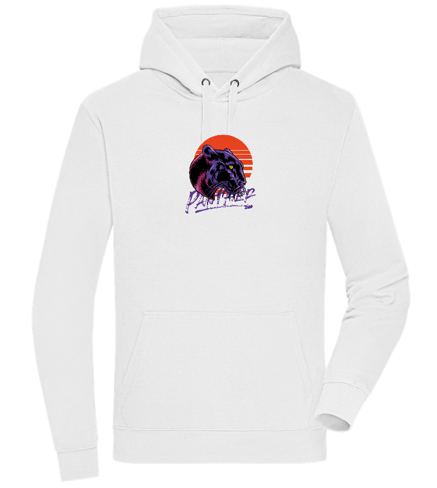 Retro Panther Design - Premium unisex hoodie_WHITE_front