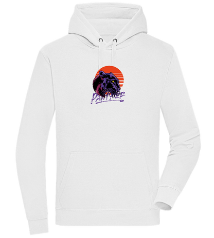 Retro Panther Design - Premium unisex hoodie_WHITE_front