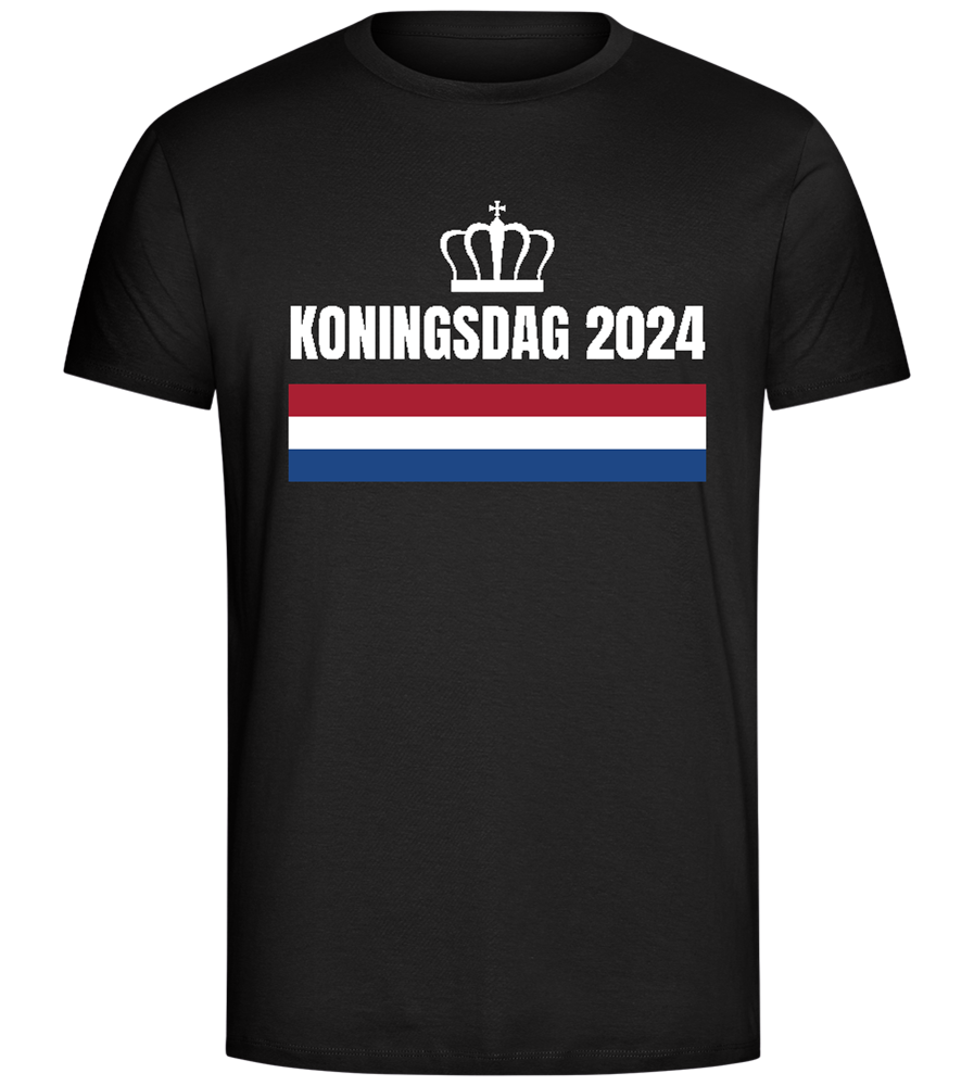 Kingsday Flag Design - Comfort Unisex T-Shirt_DEEP BLACK_front