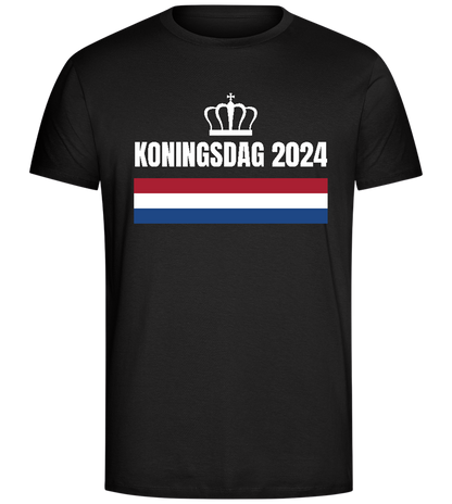 Kingsday Flag Design - Comfort Unisex T-Shirt_DEEP BLACK_front