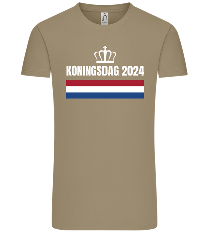 Kingsday Flag Design - Comfort Unisex T-Shirt_KHAKI_front