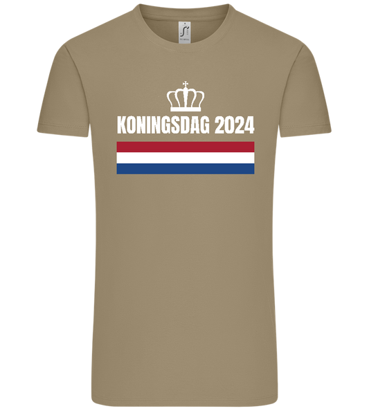 Kingsday Flag Design - Comfort Unisex T-Shirt_KHAKI_front