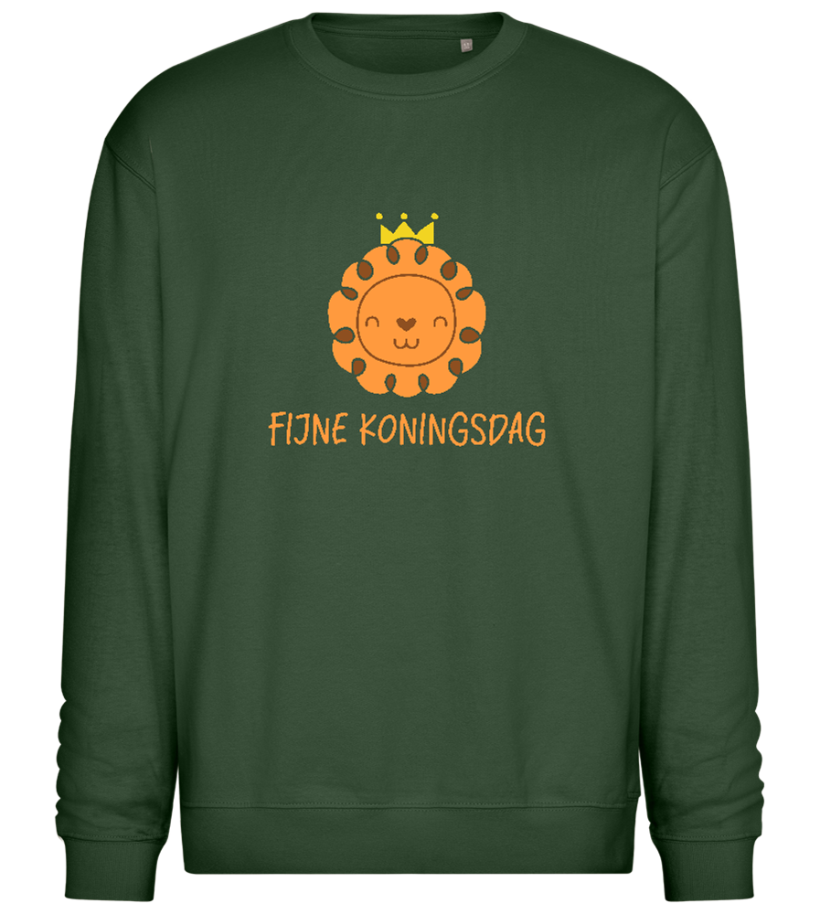 Fijne Koningsdag Design - Comfort Essential Unisex Sweater_GREEN BOTTLE_front