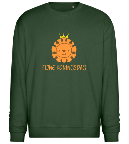 Fijne Koningsdag Design - Comfort Essential Unisex Sweater_GREEN BOTTLE_front