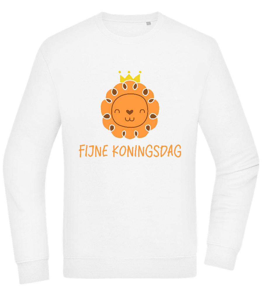 Fijne Koningsdag Design - Comfort Essential Unisex Sweater_WHITE_front