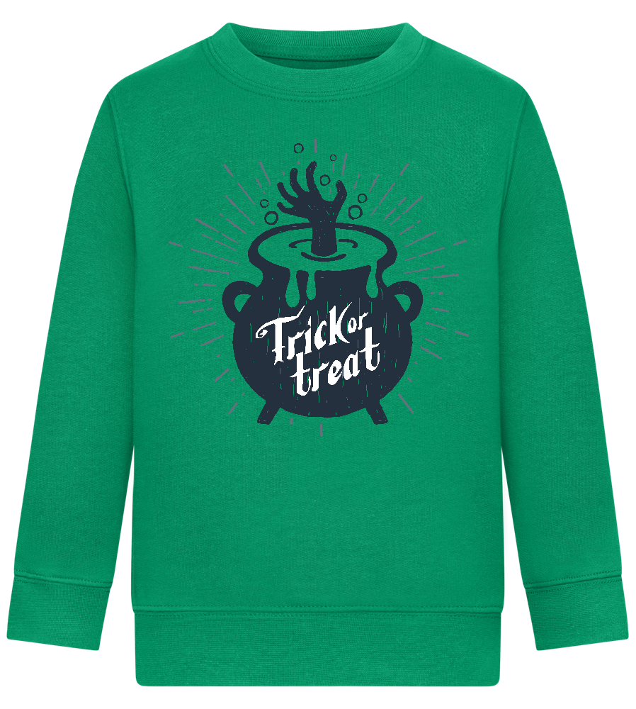 Trick Treat Design - Comfort Kids Sweater_MEADOW GREEN_front