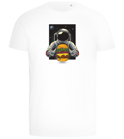 Spaceman Burger Design - Comfort men's t-shirt_WHITE_front