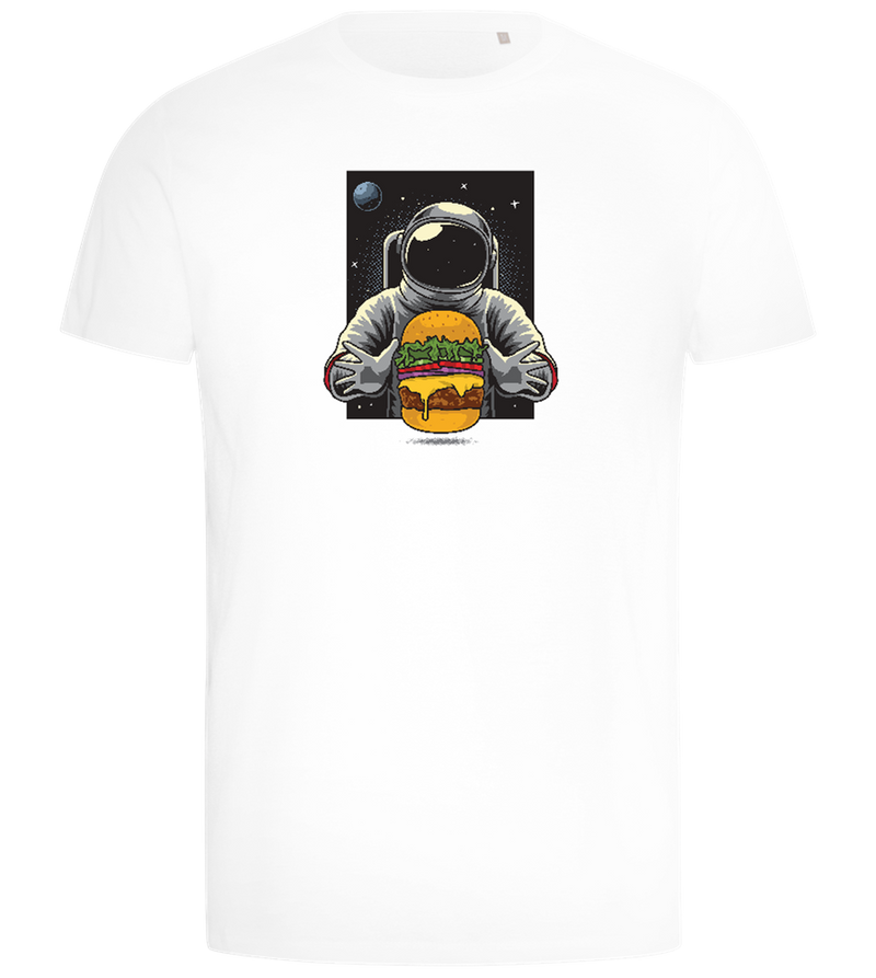 Spaceman Burger Design - Comfort men's t-shirt_WHITE_front