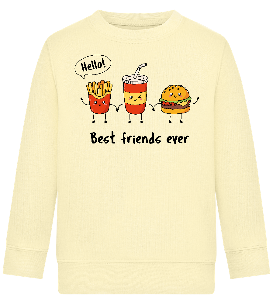 Best Friends Ever Design - Comfort Kids Sweater_AMARELO CLARO_front