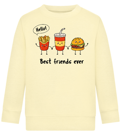 Best Friends Ever Design - Comfort Kids Sweater_AMARELO CLARO_front