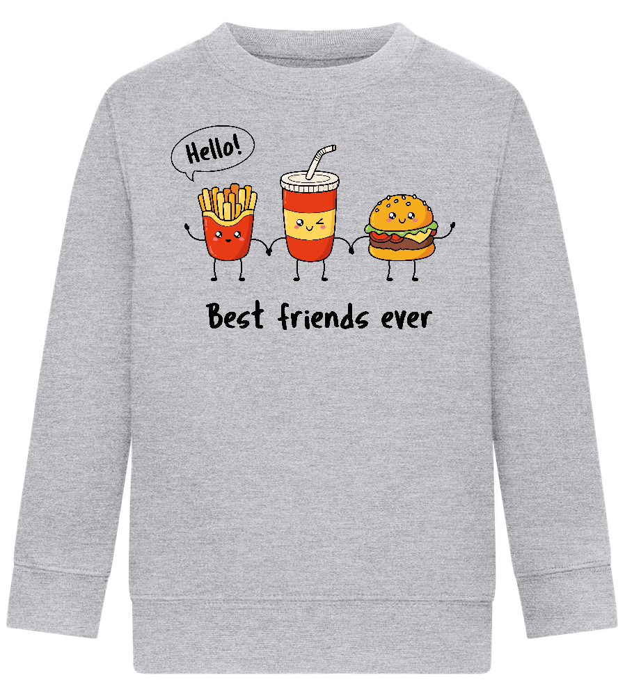 Best Friends Ever Design - Comfort Kids Sweater_ORION GREY II_front