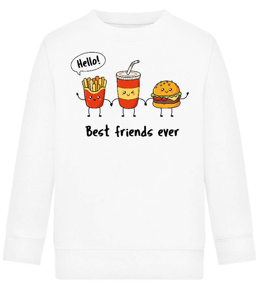 Best Friends Ever Design - Comfort Kids Sweater_WHITE_front