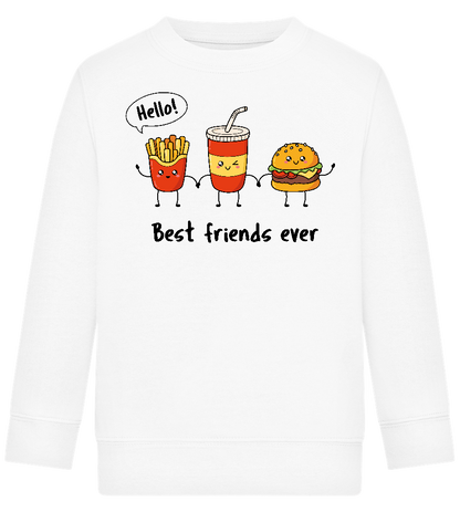 Best Friends Ever Design - Comfort Kids Sweater_WHITE_front