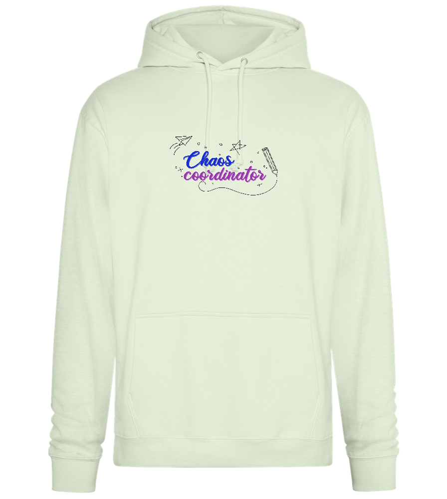 Chaos Coordinator Doodles Design - Premium Essential Unisex Hoodie_CREAMY GREEN_front