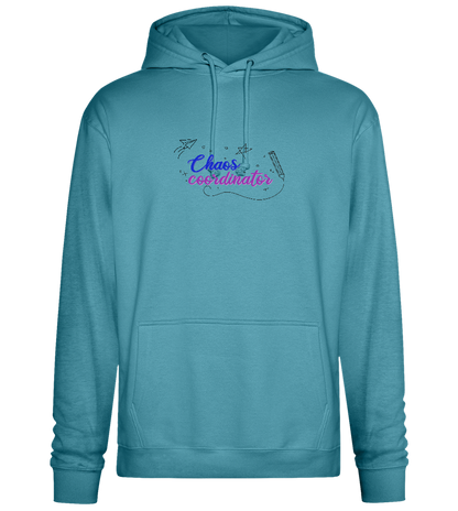 Chaos Coordinator Doodles Design - Premium Essential Unisex Hoodie_POOL BLUE_front