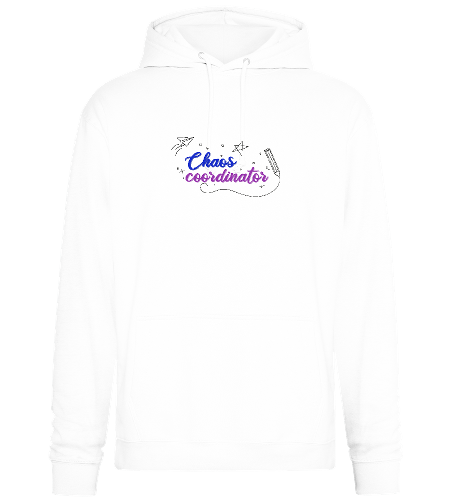 Chaos Coordinator Doodles Design - Premium Essential Unisex Hoodie_WHITE_front