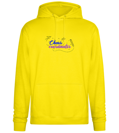 Chaos Coordinator Doodles Design - Premium Essential Unisex Hoodie_YELLOW_front