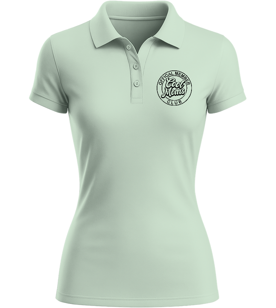 Member Cool Moms Club Design - Comfort women's polo shirt_ICE GREEN_front