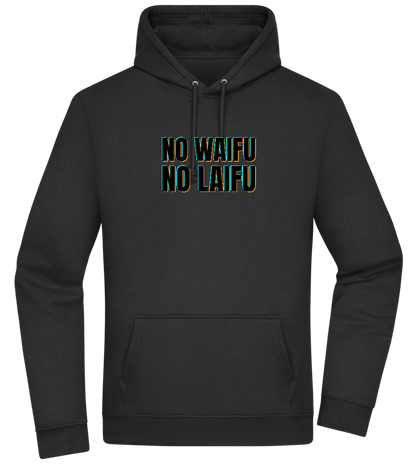 No Waifu No Laifu Design - Premium Essential Unisex Hoodie_BLACK_front