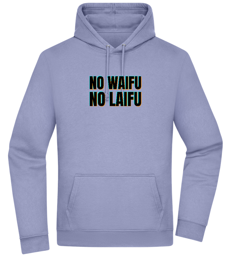 No Waifu No Laifu Design - Premium Essential Unisex Hoodie_BLUE_front