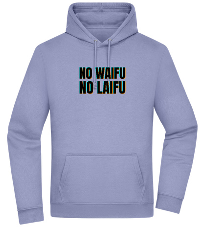 No Waifu No Laifu Design - Premium Essential Unisex Hoodie_BLUE_front