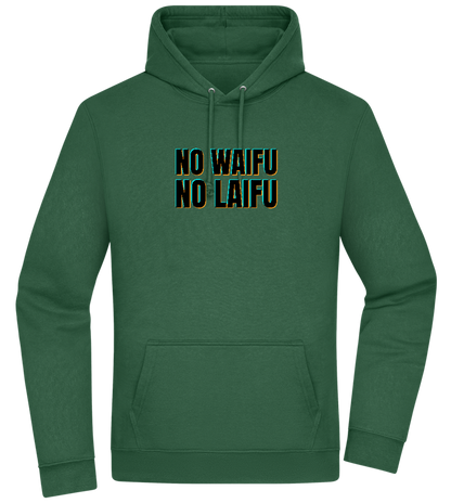 No Waifu No Laifu Design - Premium Essential Unisex Hoodie_GREEN BOTTLE_front