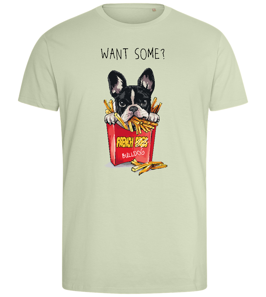 French Fries Design - Comfort men's fitted t-shirt_SILESTONE_front