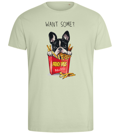 French Fries Design - Comfort men's fitted t-shirt_SILESTONE_front