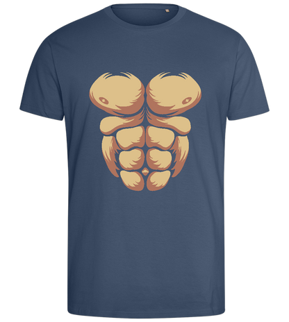 Beast Mode Abs Design - Comfort men's fitted t-shirt_DENIM_front