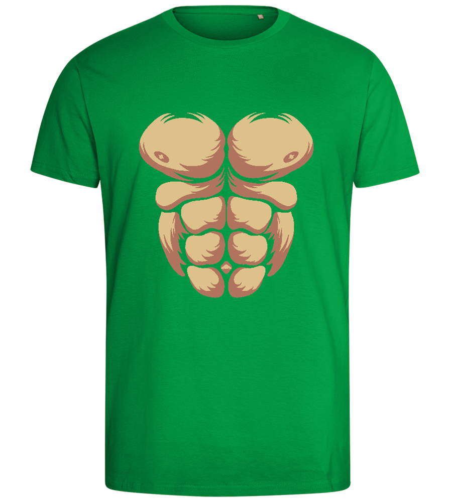 Beast Mode Abs Design - Comfort men's fitted t-shirt_MEADOW GREEN_front