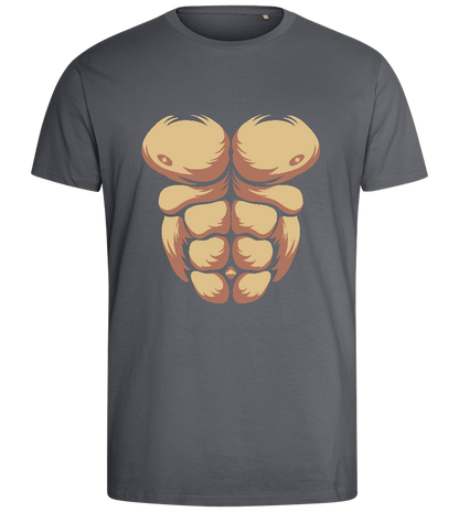 Beast Mode Abs Design - Comfort men's fitted t-shirt_MOUSE GREY_front