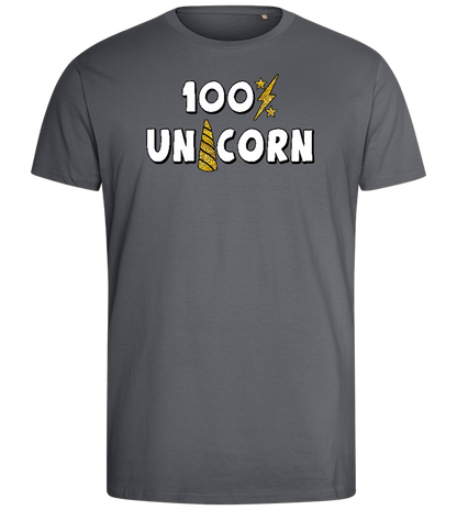 100 Percent Unicorn Design - Comfort men's fitted t-shirt_MOUSE GREY_front