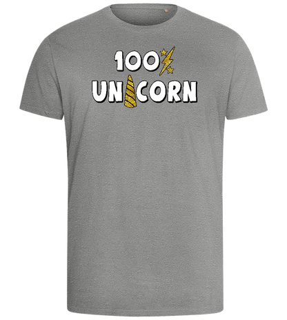 100 Percent Unicorn Design - Comfort men's fitted t-shirt_ORION GREY_front