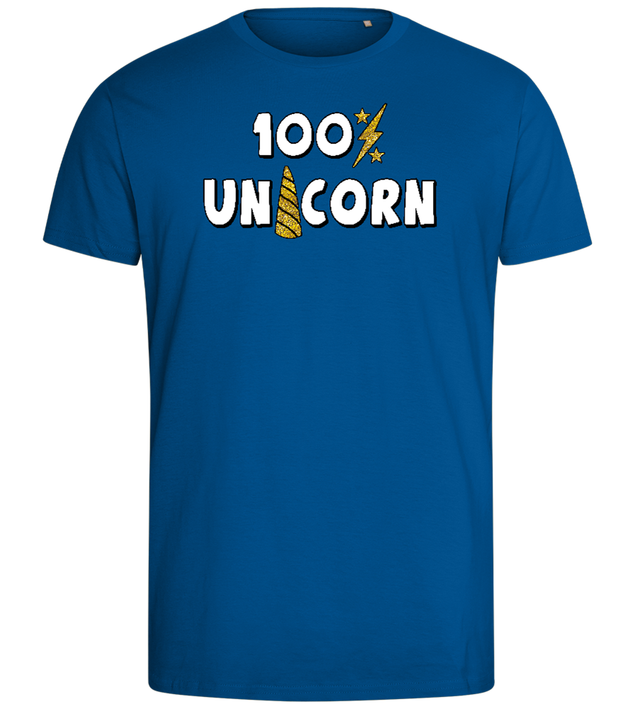 100 Percent Unicorn Design - Comfort men's fitted t-shirt_ROYAL_front