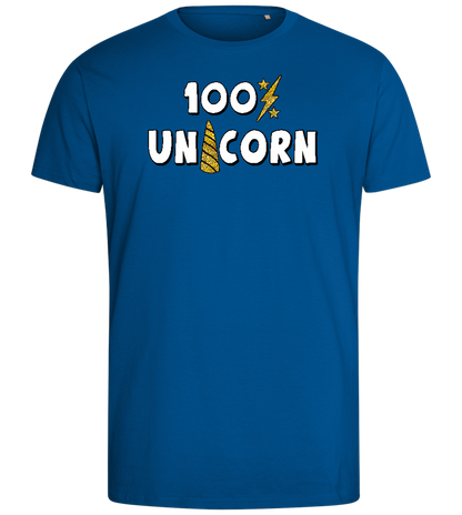 100 Percent Unicorn Design - Comfort men's fitted t-shirt_ROYAL_front