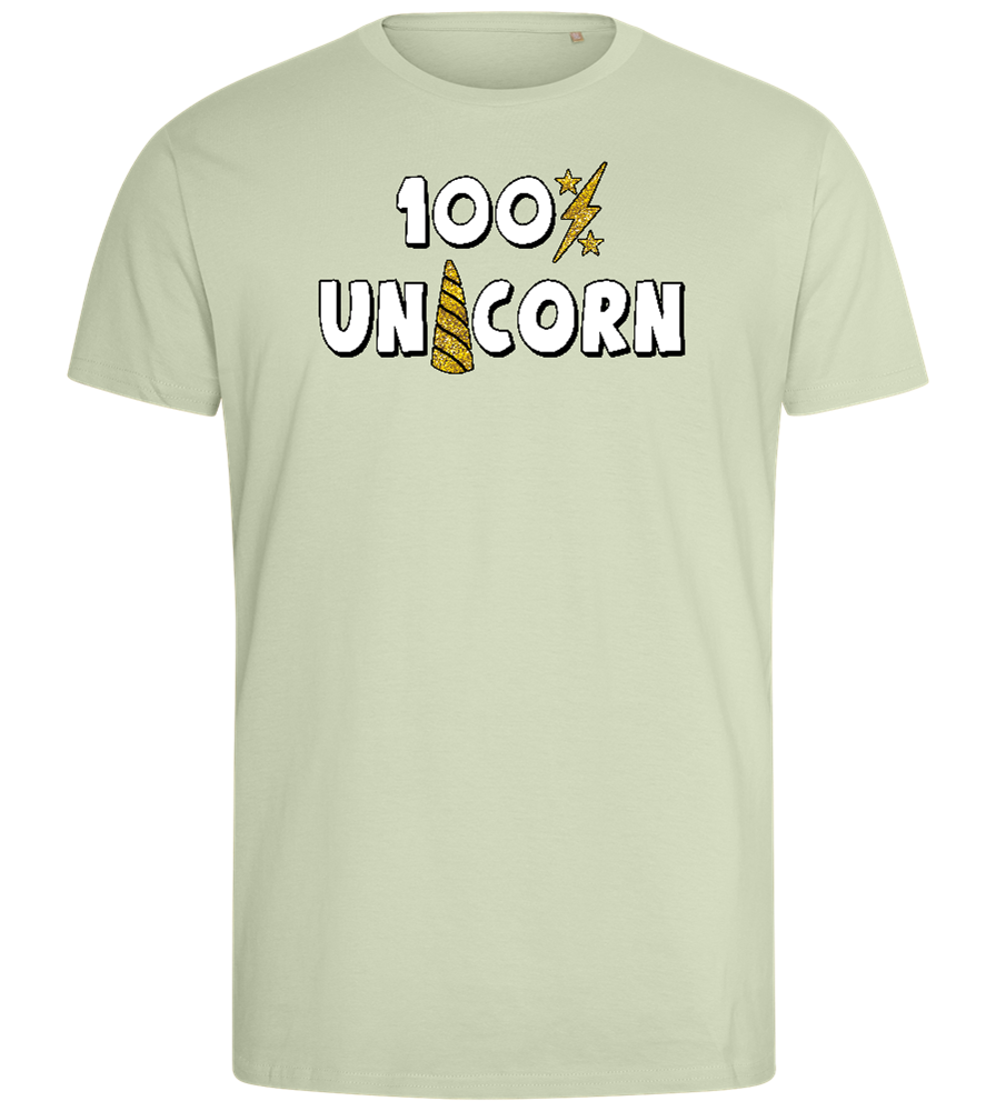 100 Percent Unicorn Design - Comfort men's fitted t-shirt_SILESTONE_front