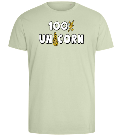 100 Percent Unicorn Design - Comfort men's fitted t-shirt_SILESTONE_front