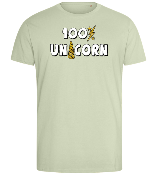 100 Percent Unicorn Design - Comfort men's fitted t-shirt_SILESTONE_front