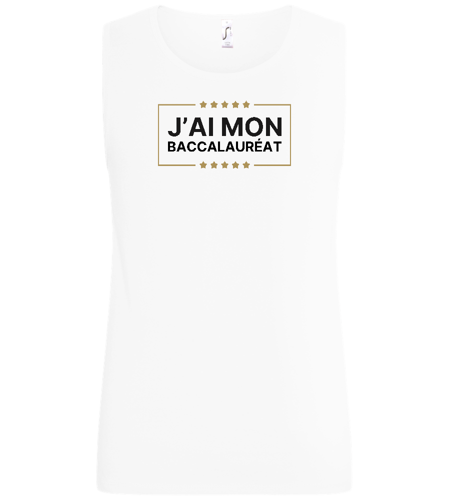 J'ai Mon Bac Design - Basic men's tank top_WHITE_front