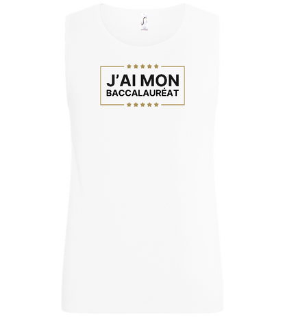 J'ai Mon Bac Design - Basic men's tank top_WHITE_front