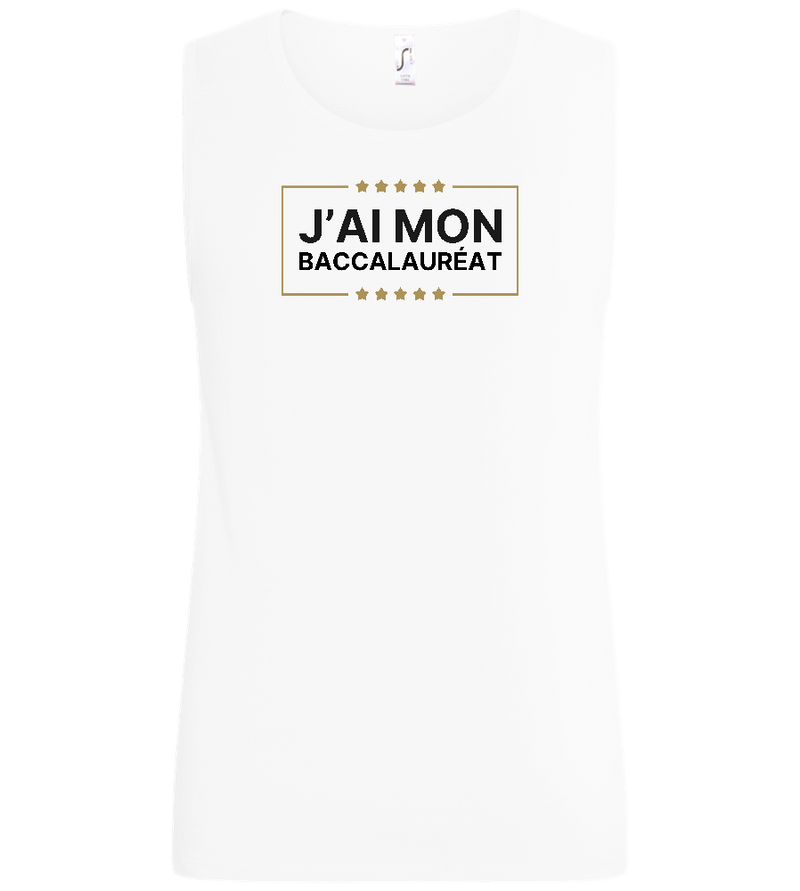 J'ai Mon Bac Design - Basic men's tank top_WHITE_front