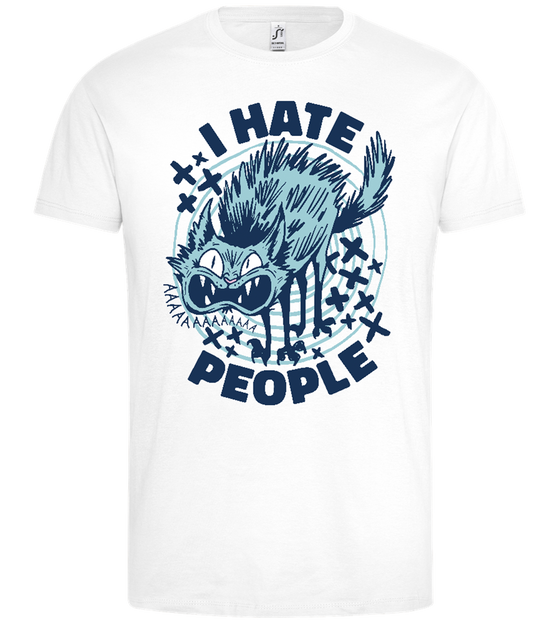 Not a People Purr-son Design - Premium men's t-shirt_WHITE_front