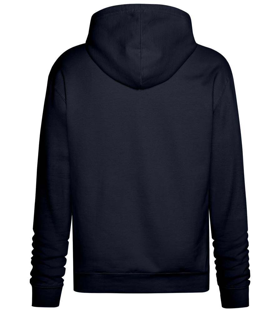 Horse Rider Neon Lights Design - Premium Essential Unisex Hoodie_FRENCH NAVY_back