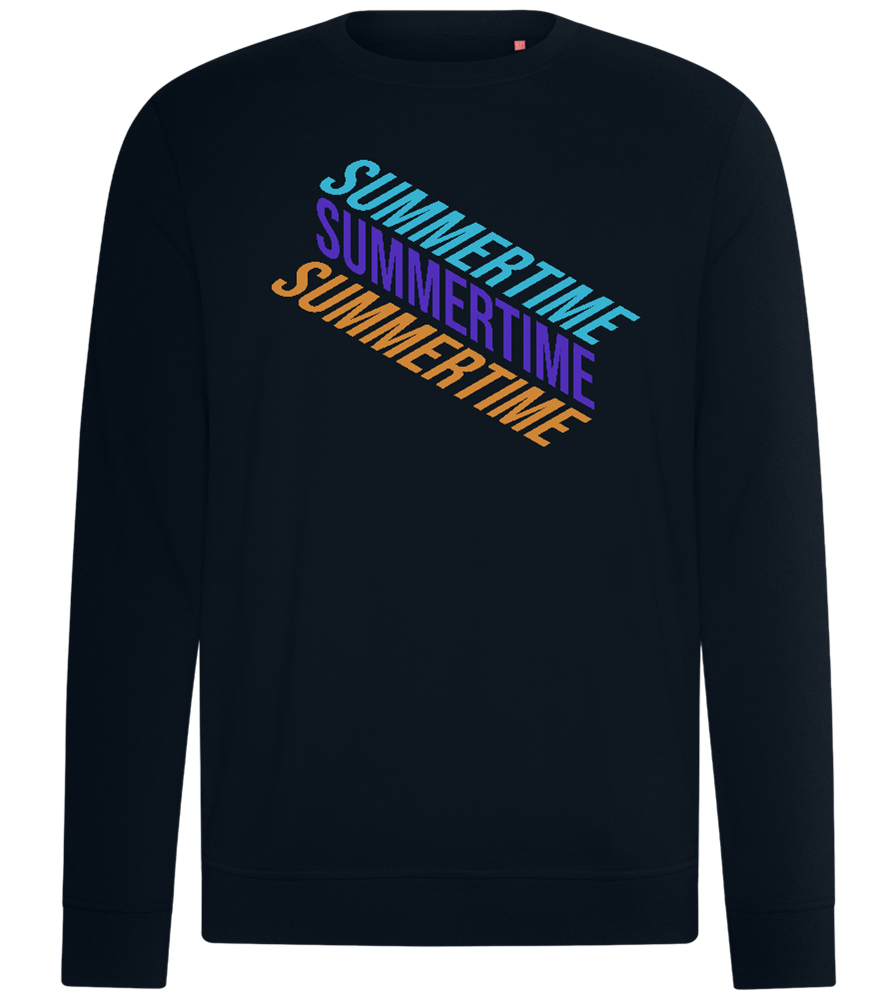 Summertime Text Design - Comfort unisex sweater_BLACK_front