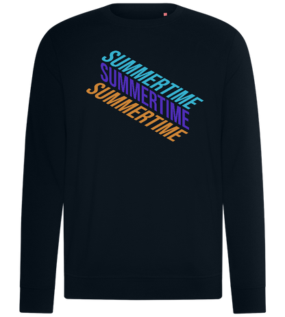 Summertime Text Design - Comfort unisex sweater_BLACK_front