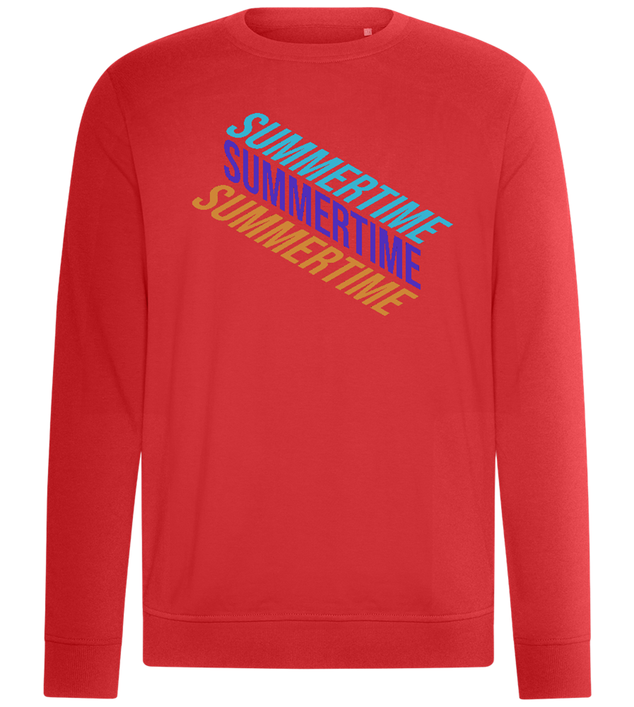 Summertime Text Design - Comfort unisex sweater_RED_front