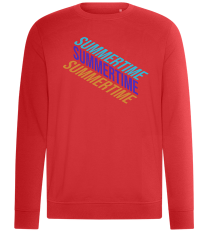 Summertime Text Design - Comfort unisex sweater_RED_front