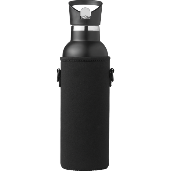 700ml Flask with Double Wall_BLACK_front